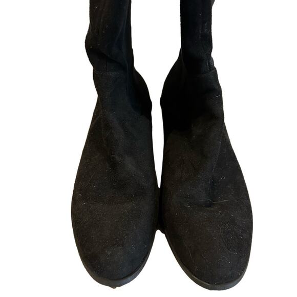 Anne Klein Audrey Tall Riding Boots Knee High Black iFlex Low Block Heel Size 7 - Picture 8 of 12
